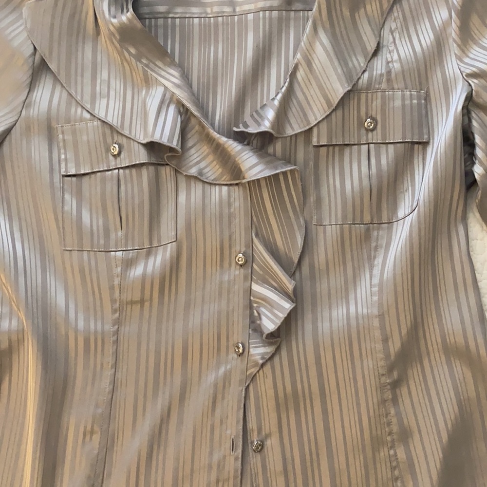 fun silver button down - Picture 2 of 5
